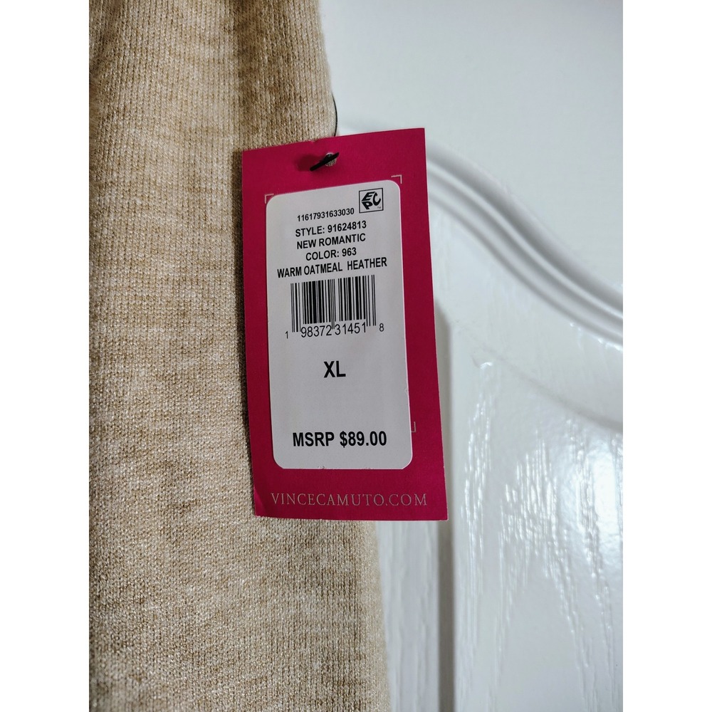 Vince Camuto Women XL Sweater Set Warm Oatmeal Heather Knit Top Wide Leg Pants - Picture 10 of 11